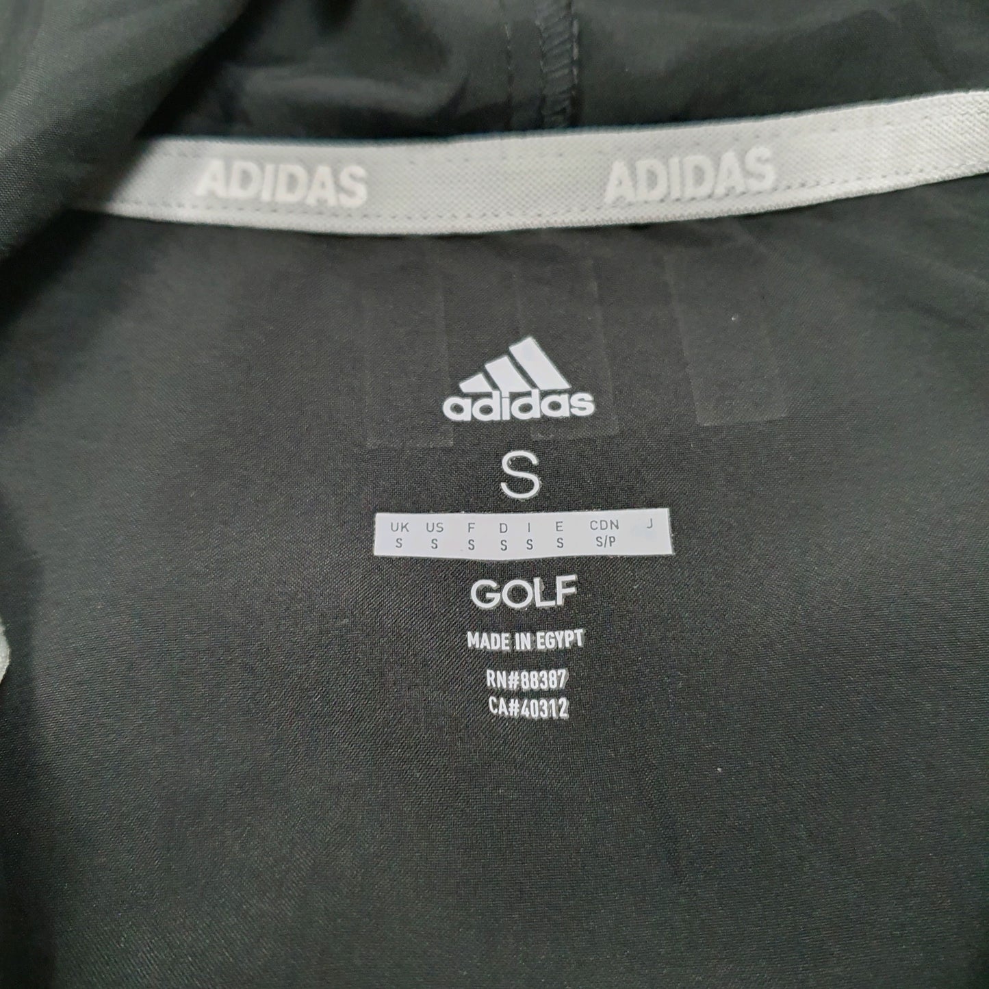 Mens Black Adidas Golf Active Hoodie Full Zip Jumper