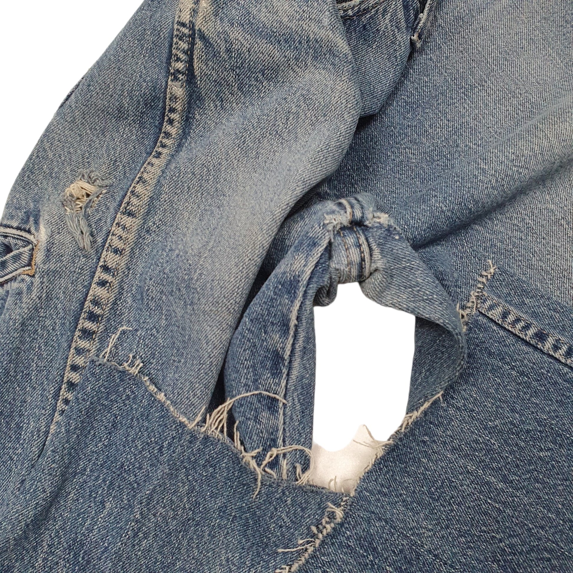 Mens Blue Dickies Cut Offs Casual JeansW36 L28