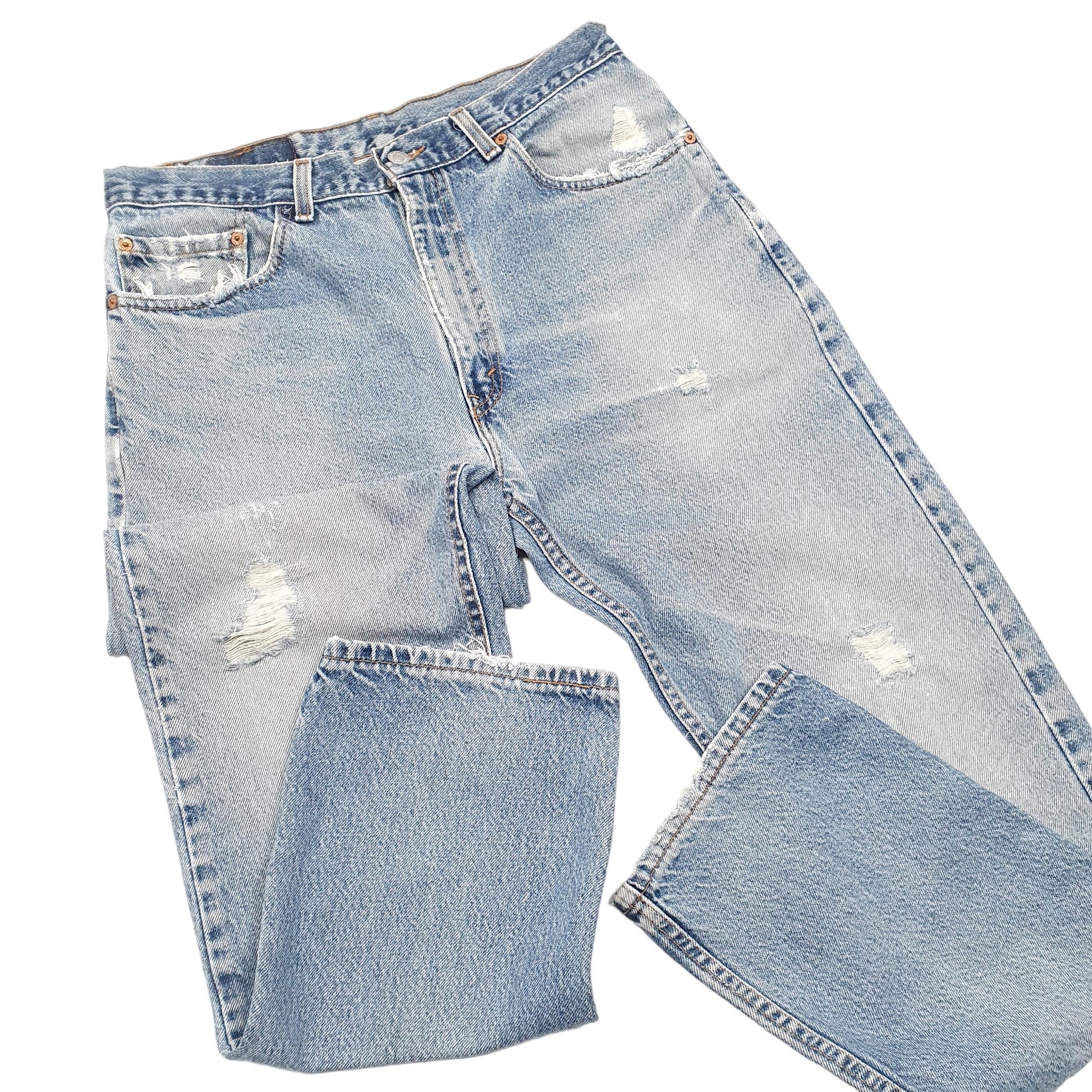 Mens Blue Levis Vintage 90s Made In USA 505 JeansW34 L32