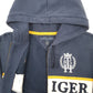 Mens Navy Tommy Hilfiger Spellout Hoodie Full Zip Jumper
