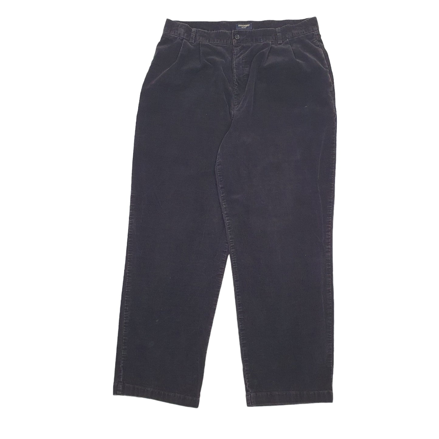 Mens Black Dockers  Corduroy Trousers
