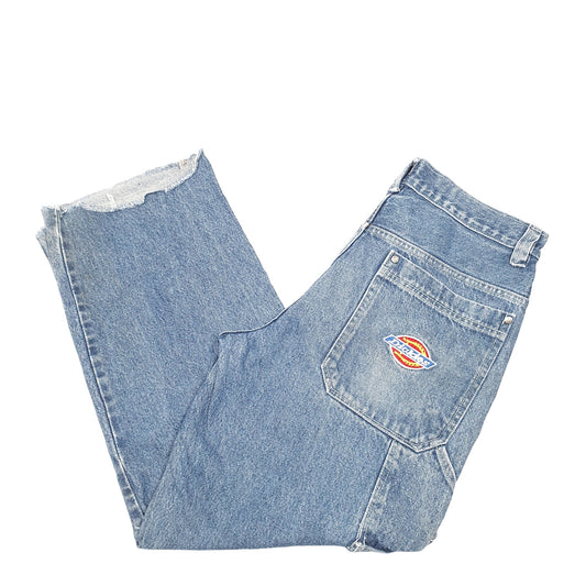 Mens Blue Dickies Cut Offs Carpenter JeansW34 L29