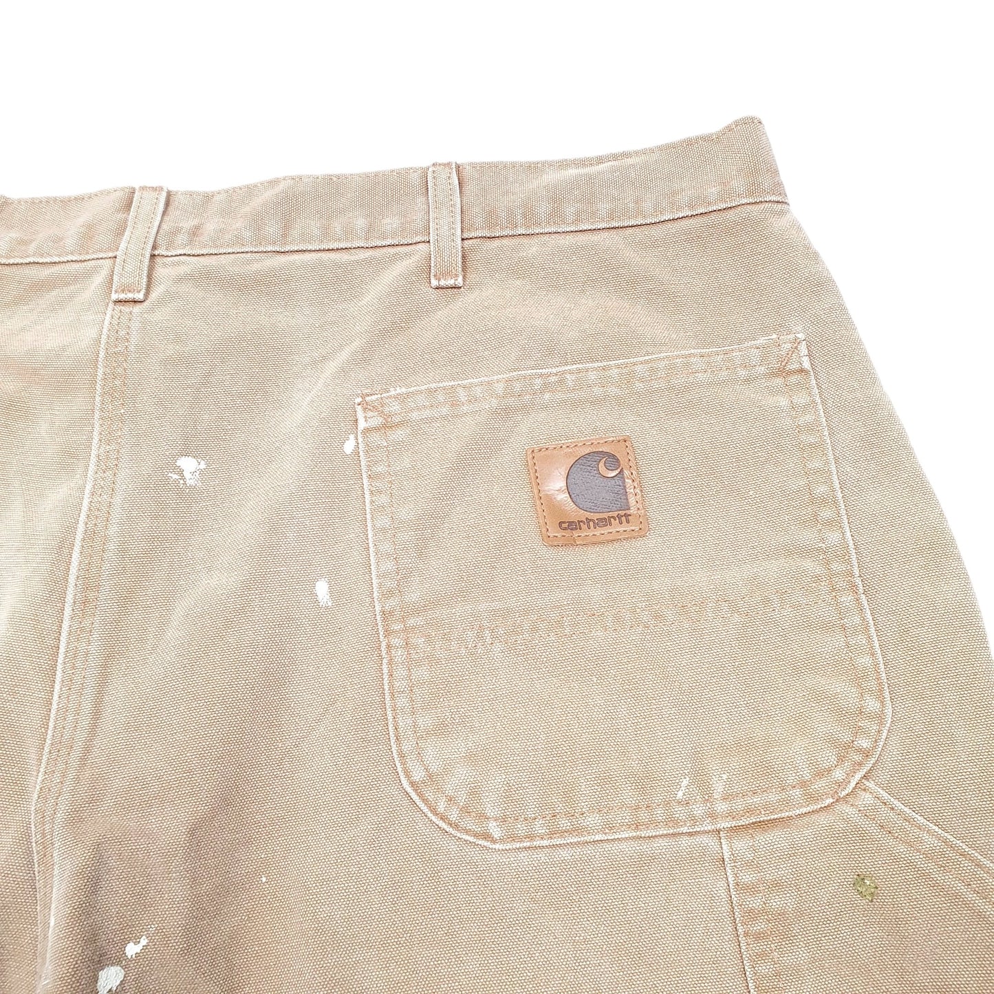 Mens Tan Carhartt B25 Made In USA Carpenter Shorts