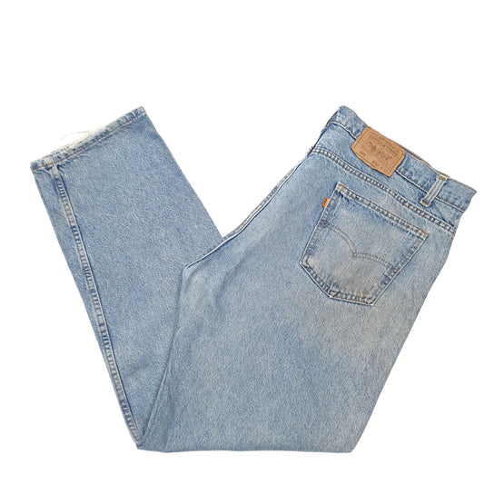 Mens Blue Levis Vintage Orange Tab Made In USA 505 JeansW42 L30