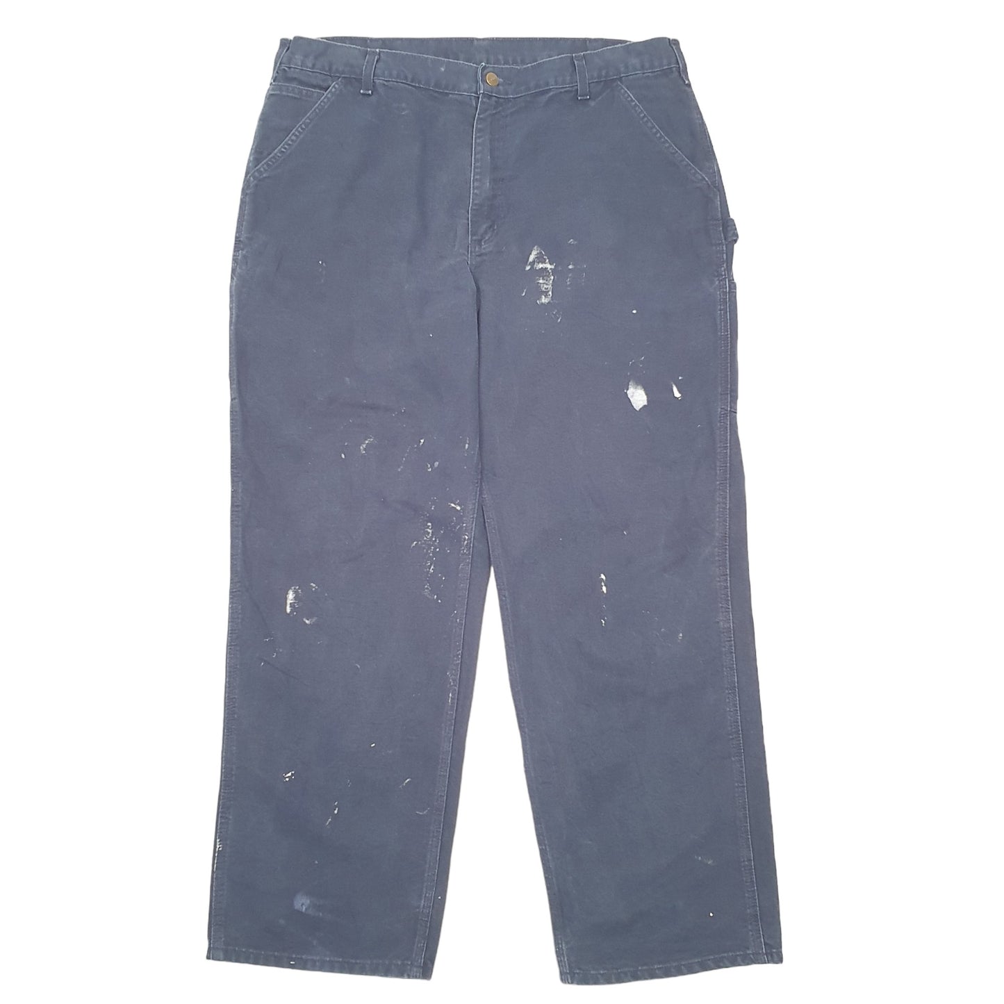 Mens Navy Carhartt B11 Dungaree Fit Carpenter Trousers