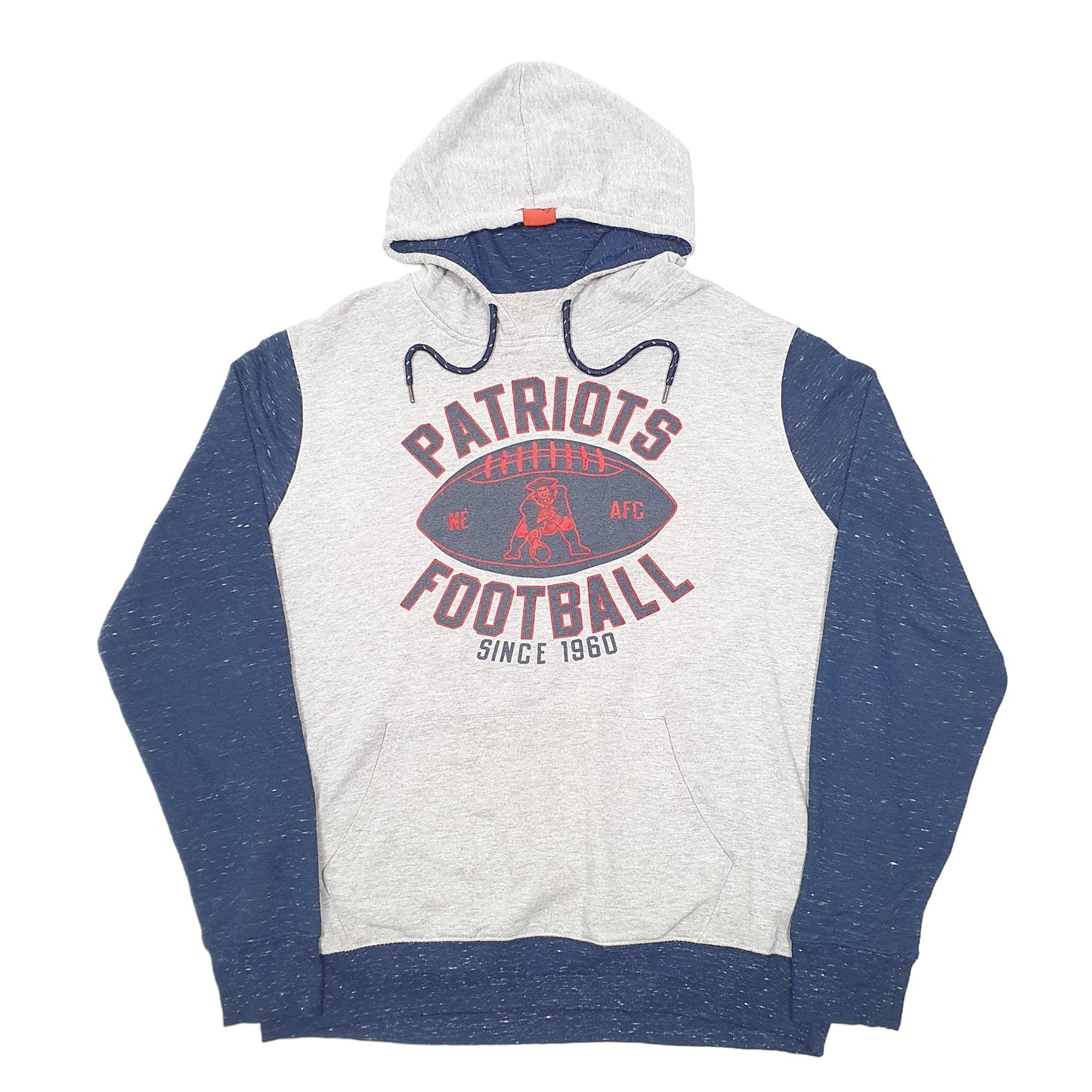 Mens Grey NFL New England Patriots Football Hoodie Jumper