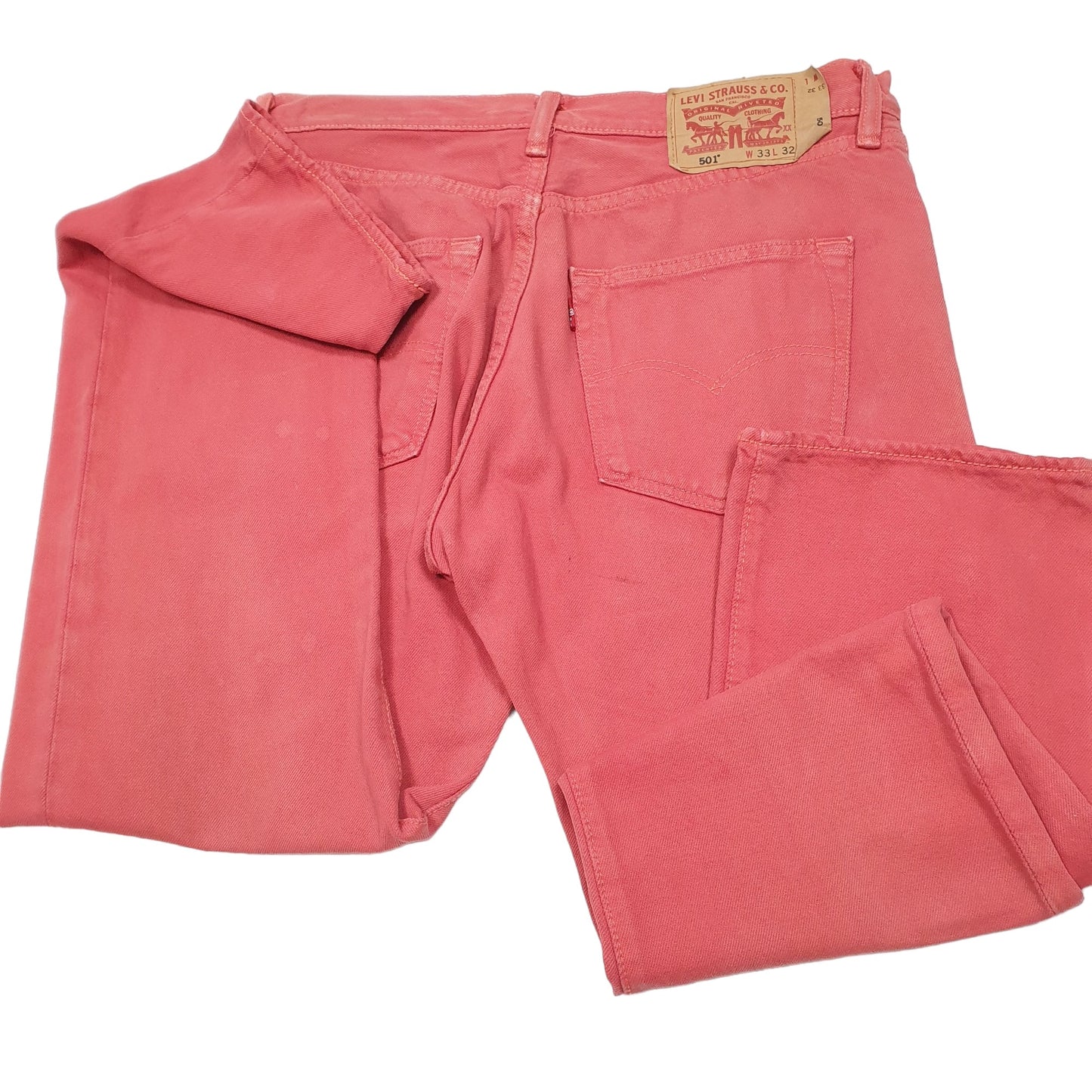 Mens Red Levis  501 JeansW33 L32