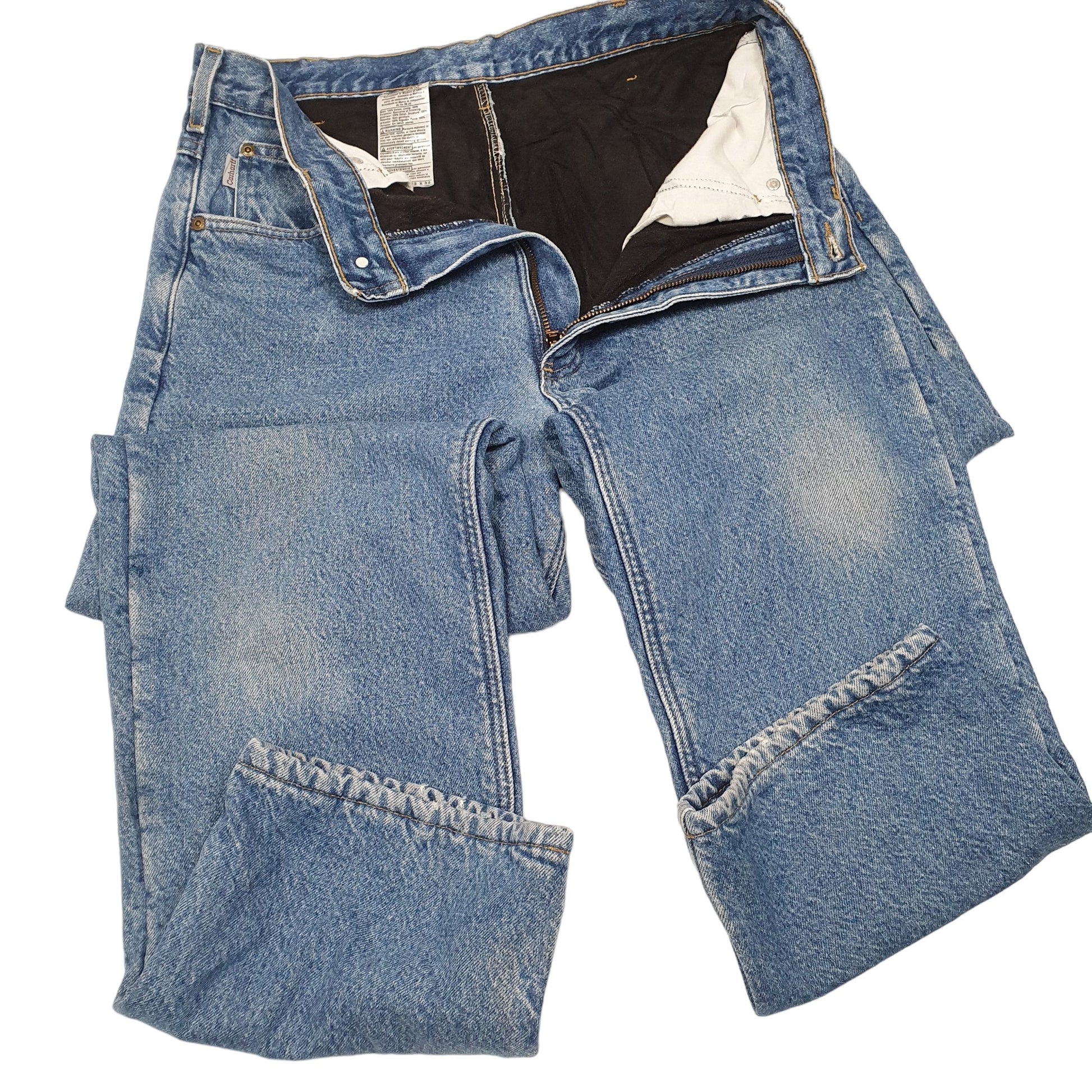 Mens Blue Carhartt Polyester lined Insulated B155 JeansW32 L32