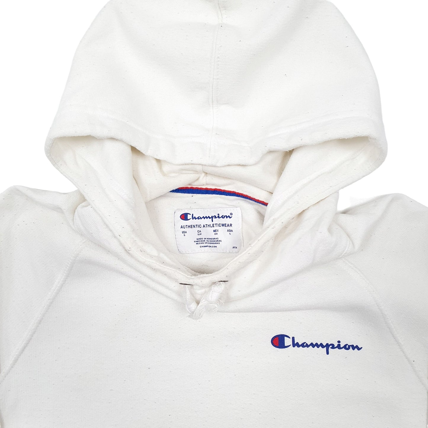 Mens White Champion Lightweight Hoodie Jumper