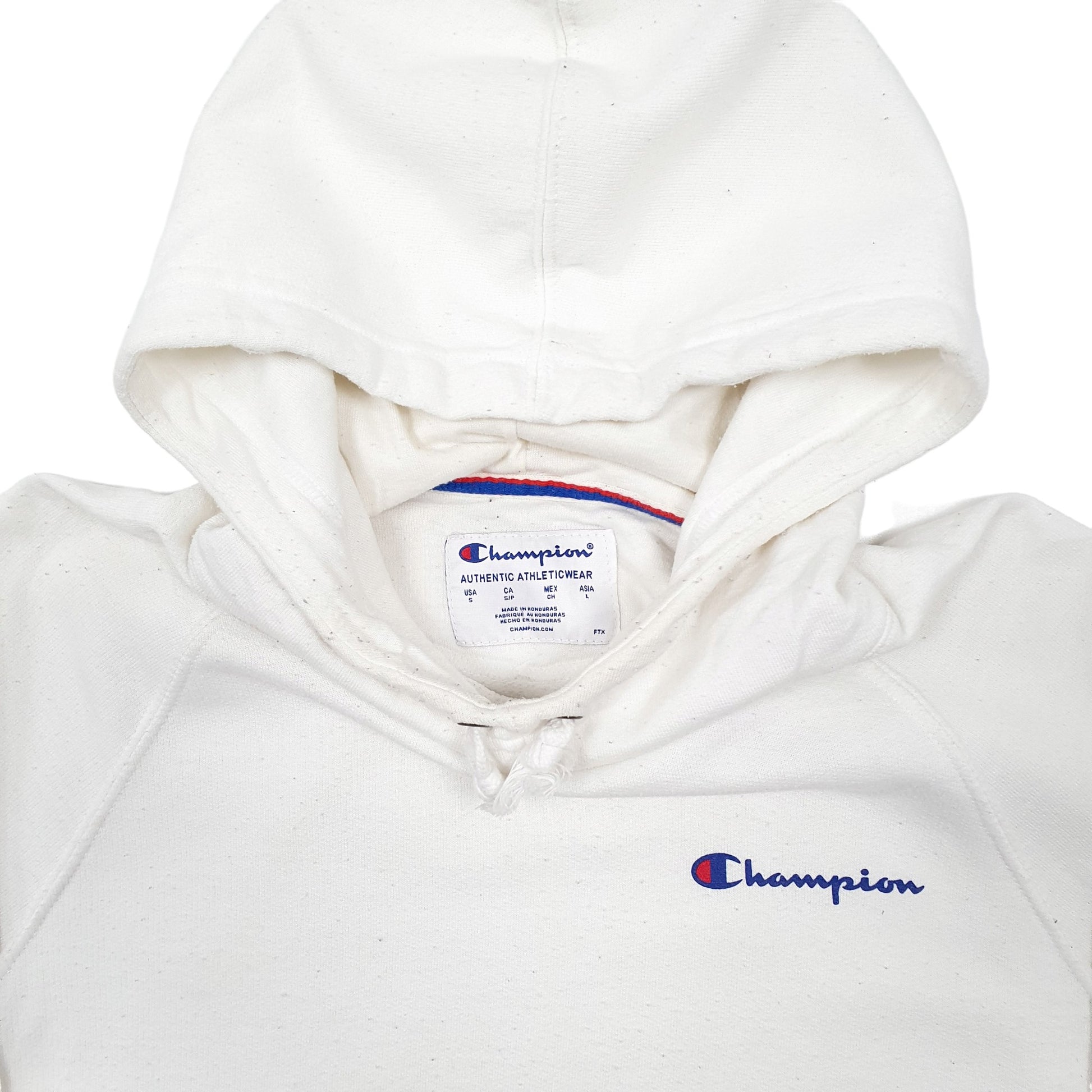 Mens White Champion Lightweight Hoodie Jumper