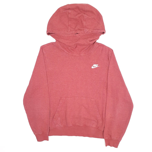 Womens Red Nike Turtle Neck Hoodie Jumper