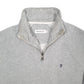 Mens Grey Farah  Quarter Zip Jumper