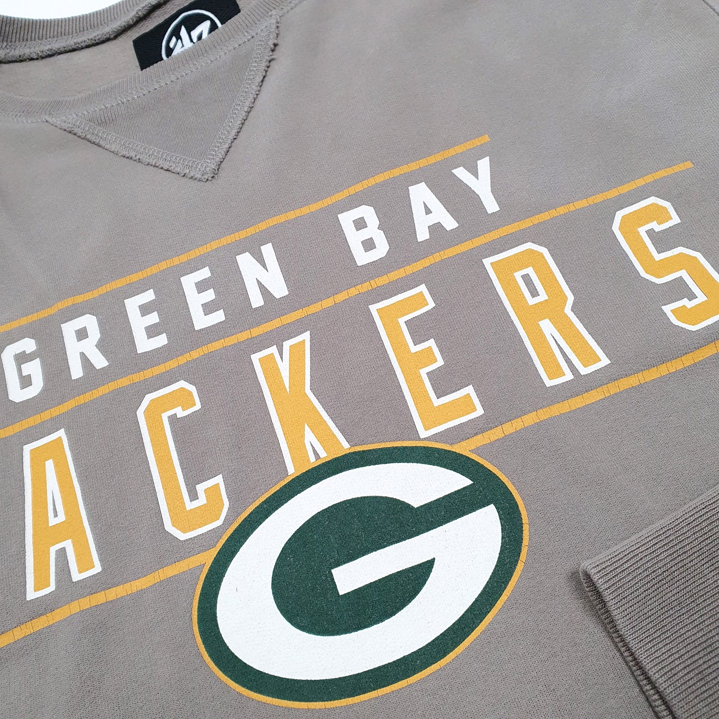 Mens Grey 47 NFL Green Bay Packers Football Crewneck Jumper