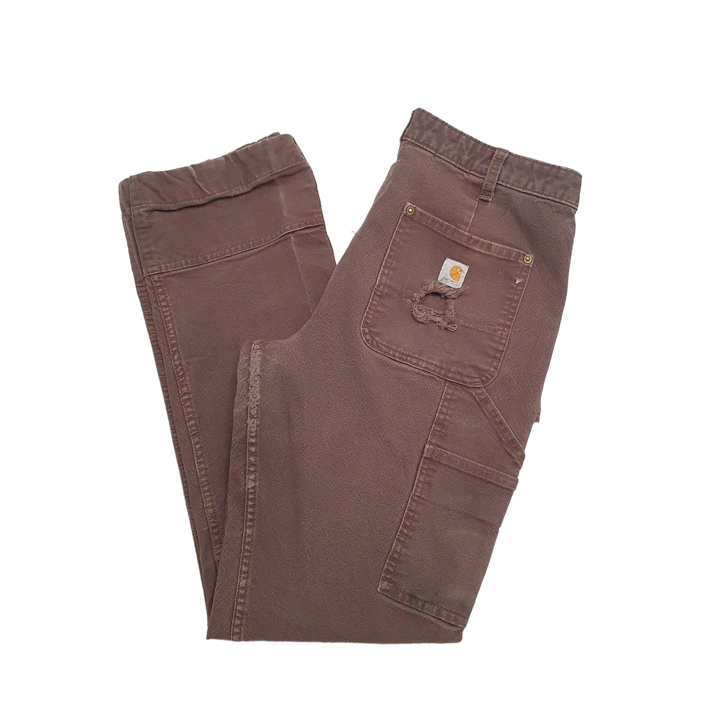 Womens Brown Carhartt Double Knee Carpenter Trousers