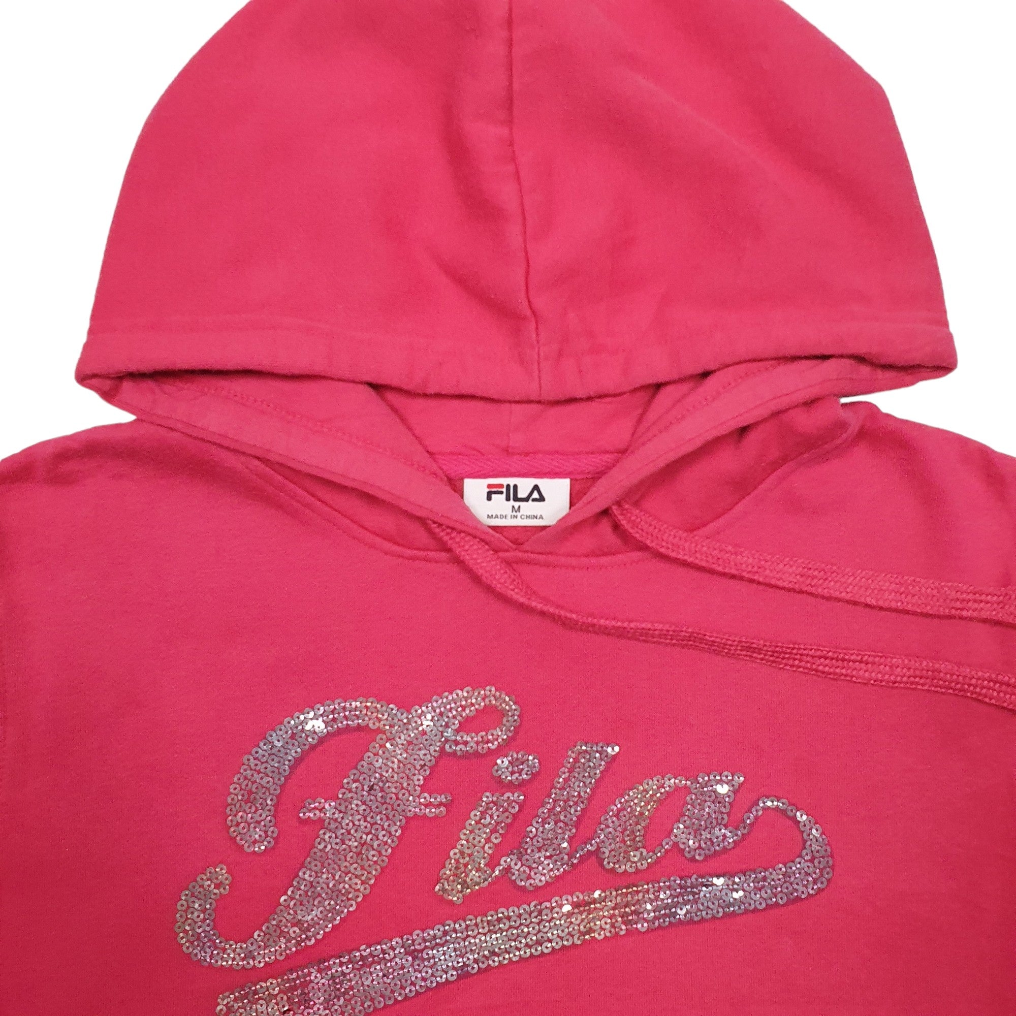 Pink fila hoodie mens on sale