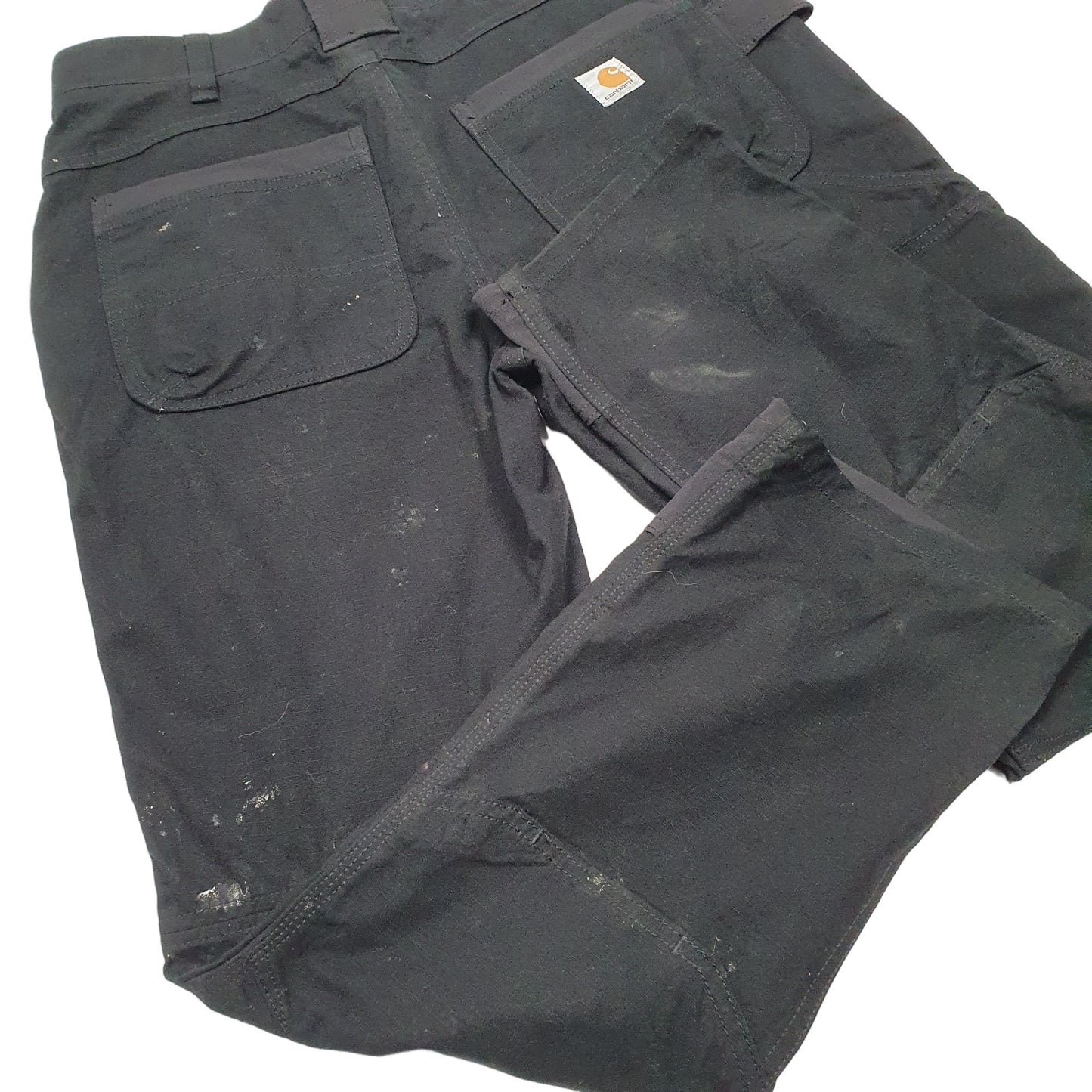 Mens Black Carhartt Utility Ripstop Double Knee Cargo Trousers