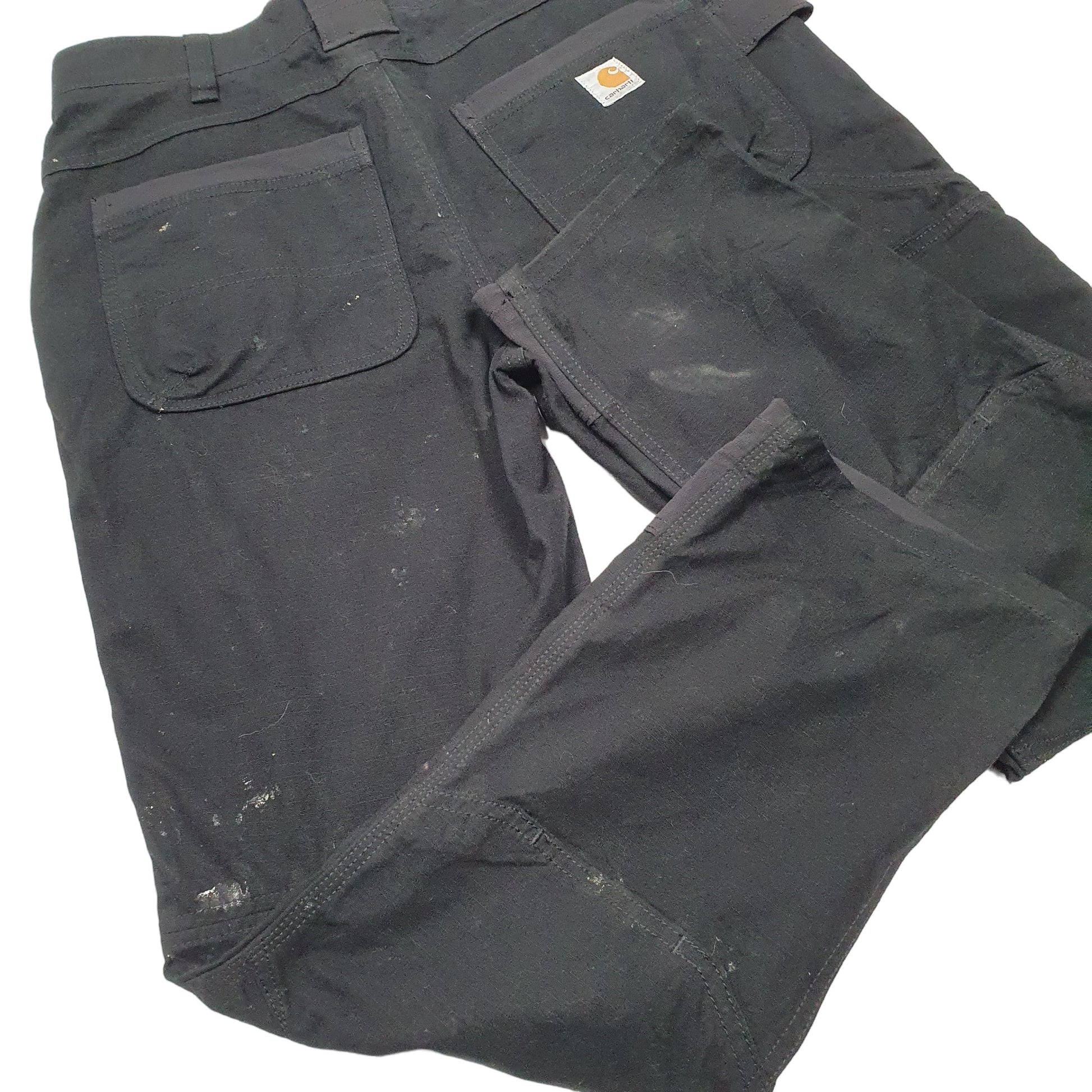 Mens Black Carhartt Utility Ripstop Double Knee Cargo Trousers