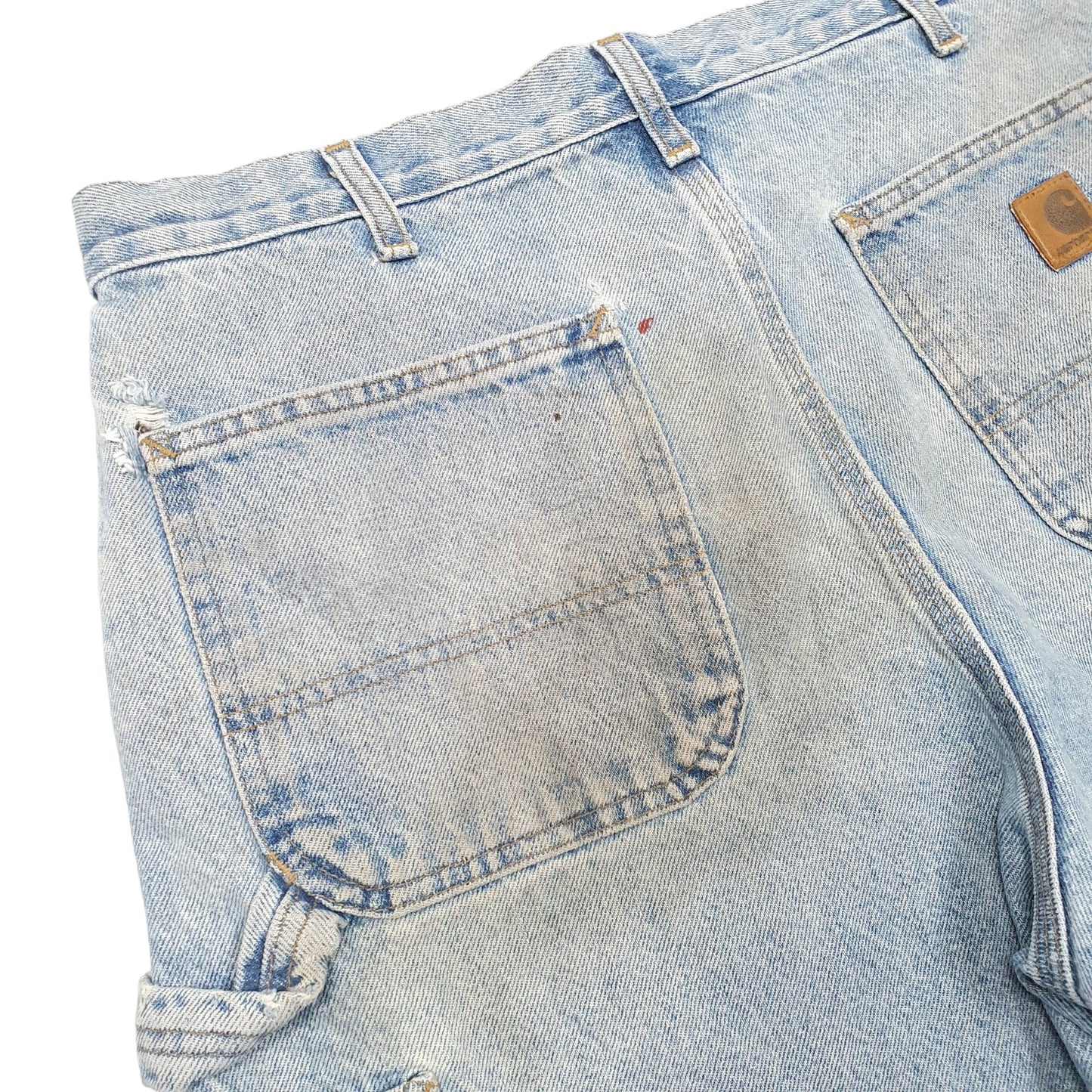 Mens Blue Carhartt Carpenter Denim Shorts