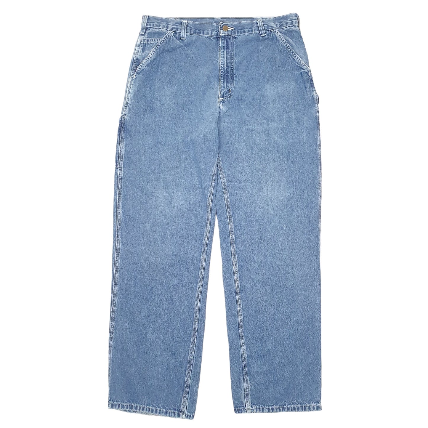 Mens Blue Carhartt Carpenter Dungaree Fit B13 JeansW36 L32