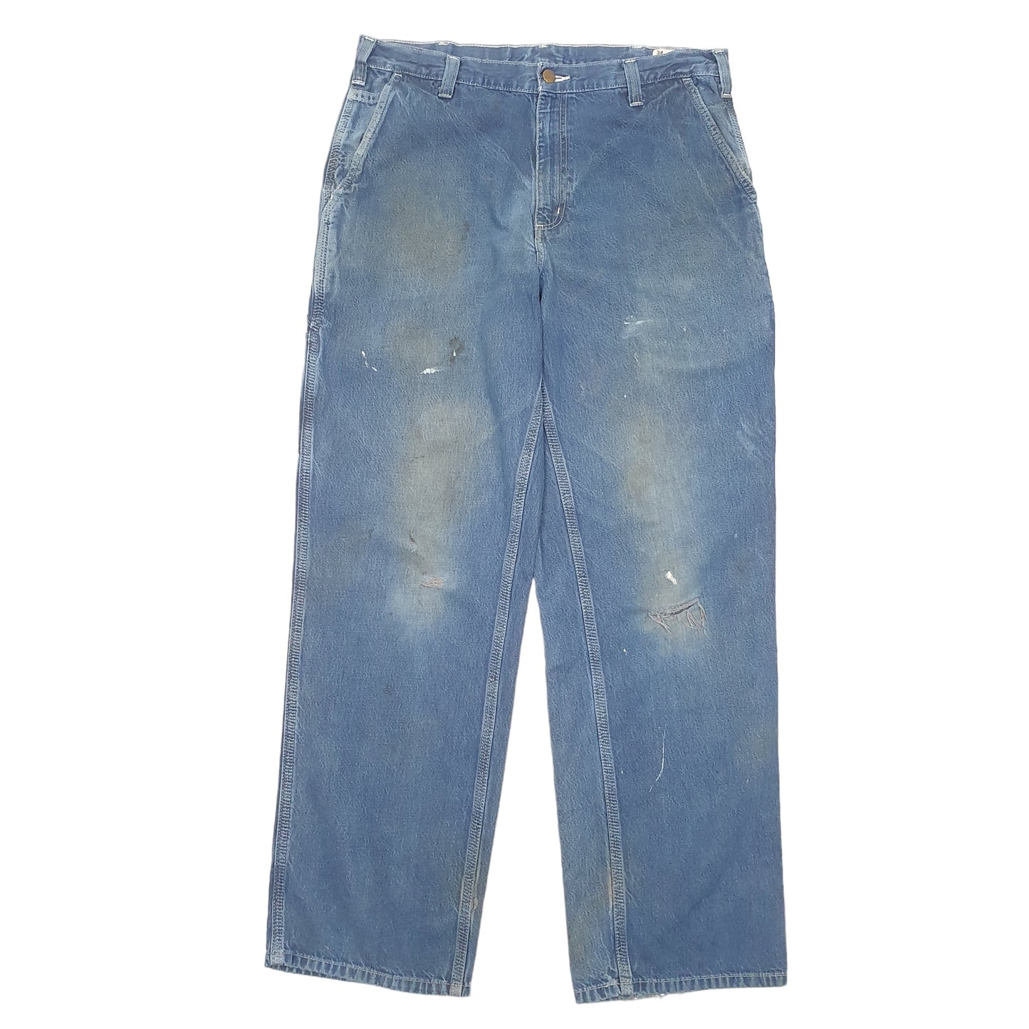 Mens Blue Carhartt Carpenter 382-83 JeansW34 L32