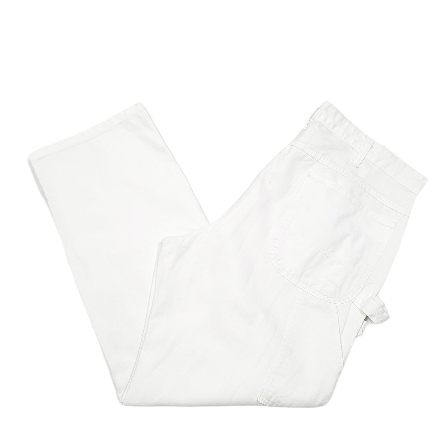 Mens White Dickies Double Knee Painter Decorator Carpenter Trousers