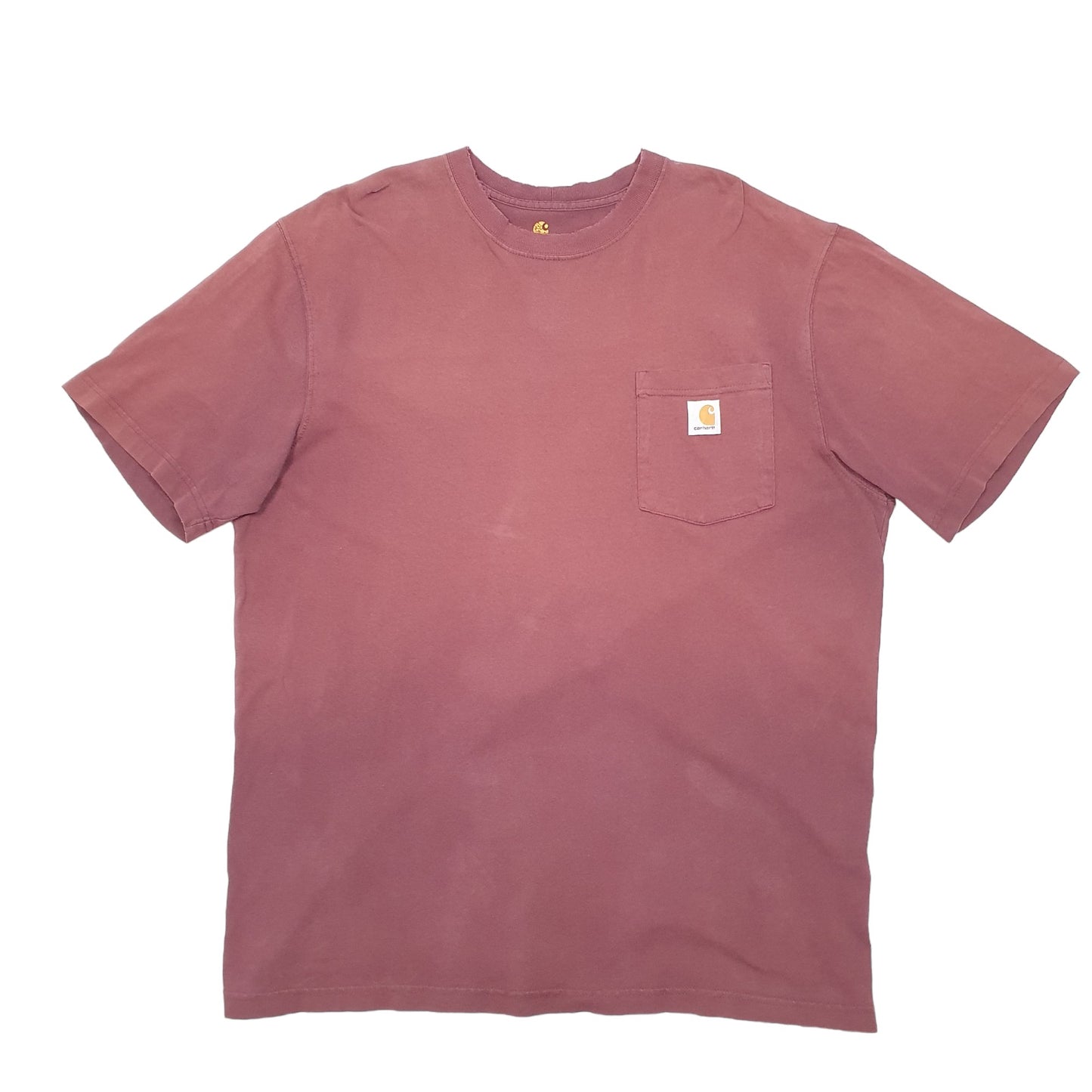 Mens Burgundy Carhartt Carpenter Short Sleeve T Shirt