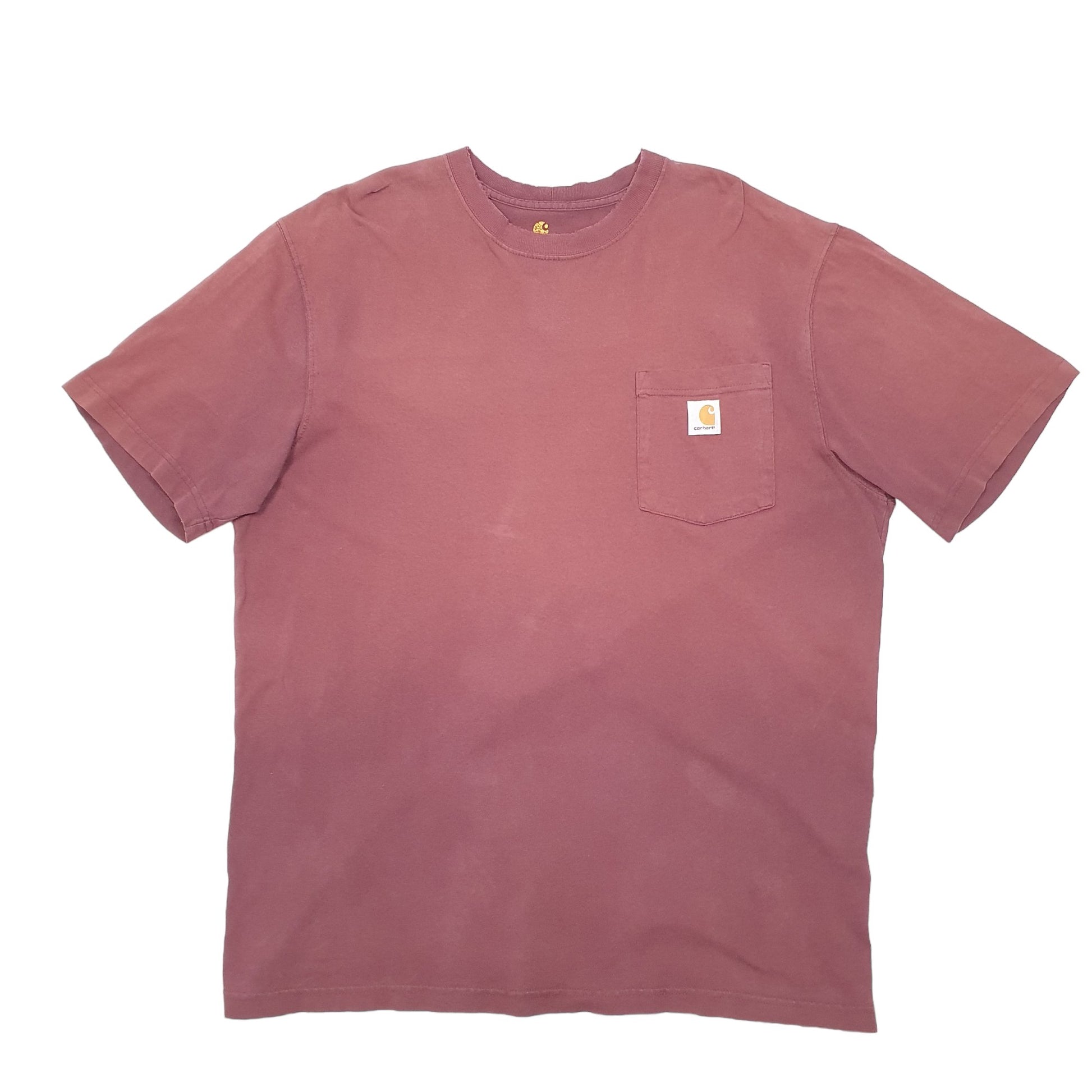 Mens Burgundy Carhartt Carpenter Short Sleeve T Shirt