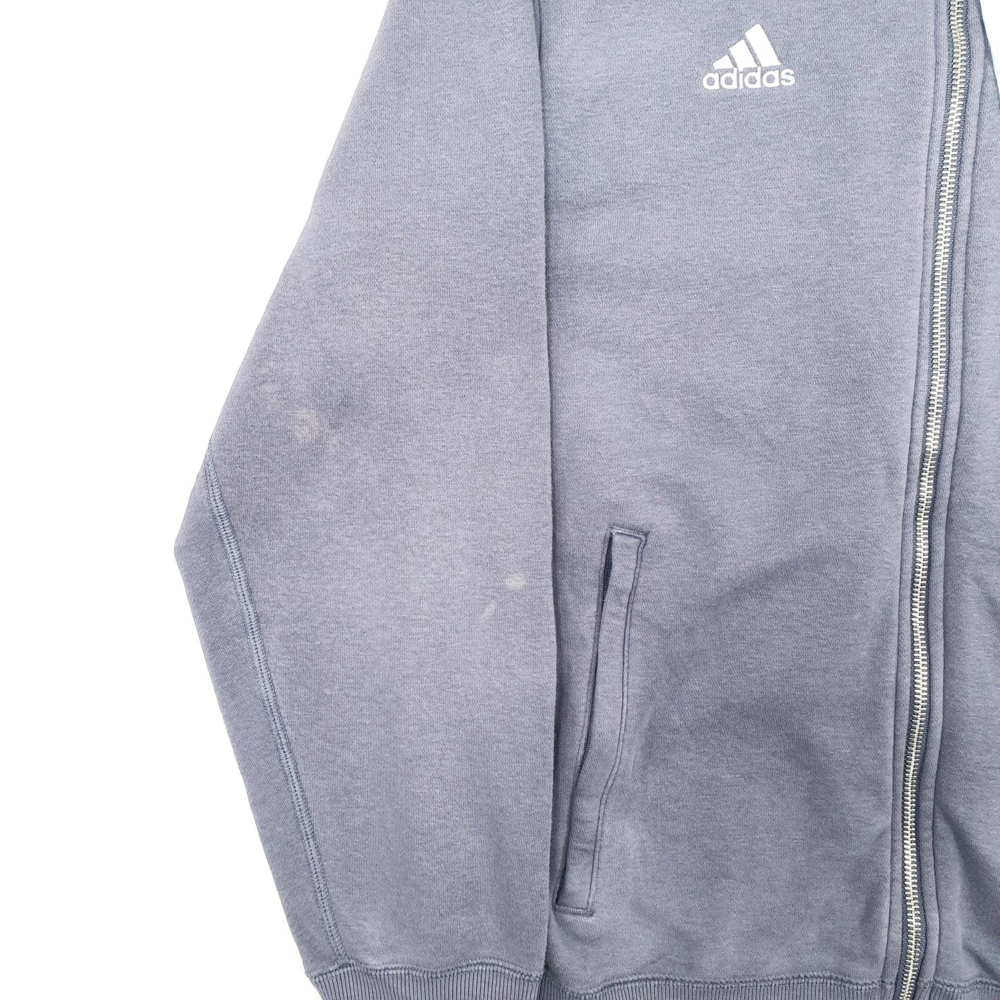 Mens Blue Adidas Hoodie Bayern Munich FC Football Full Zip Jumper