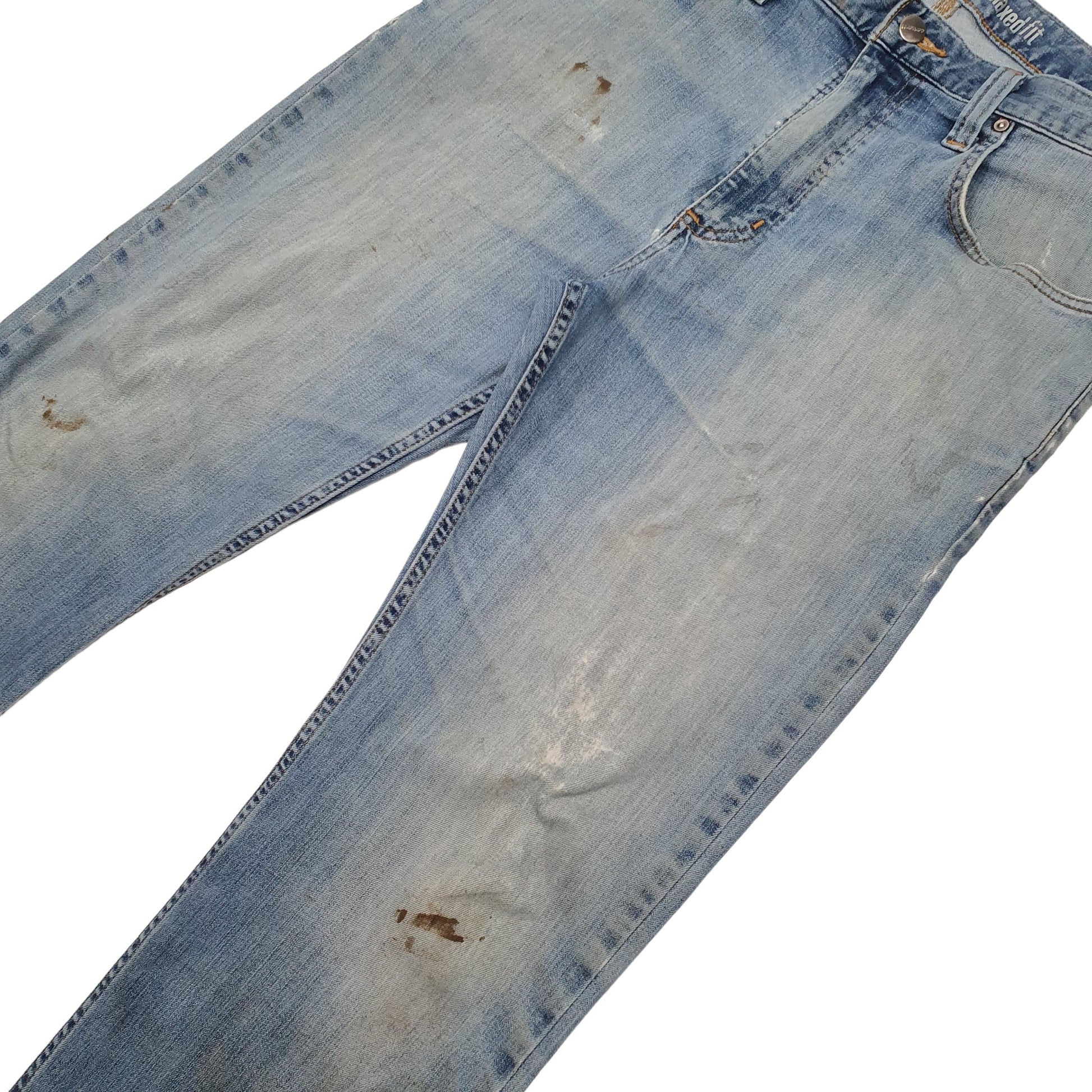 Mens Blue Carhartt Carpenter Relaxed JeansW34 L32