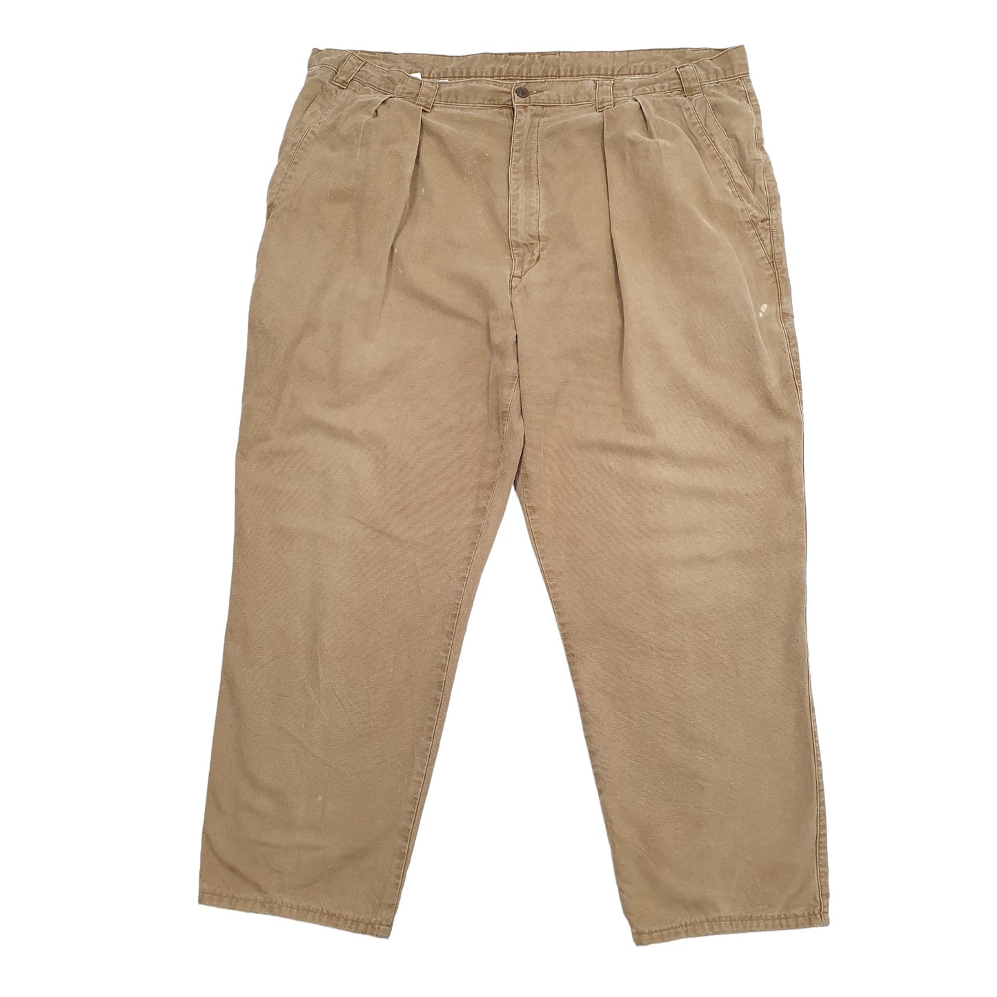 Mens Tan Dockers Pleated Chino Trousers
