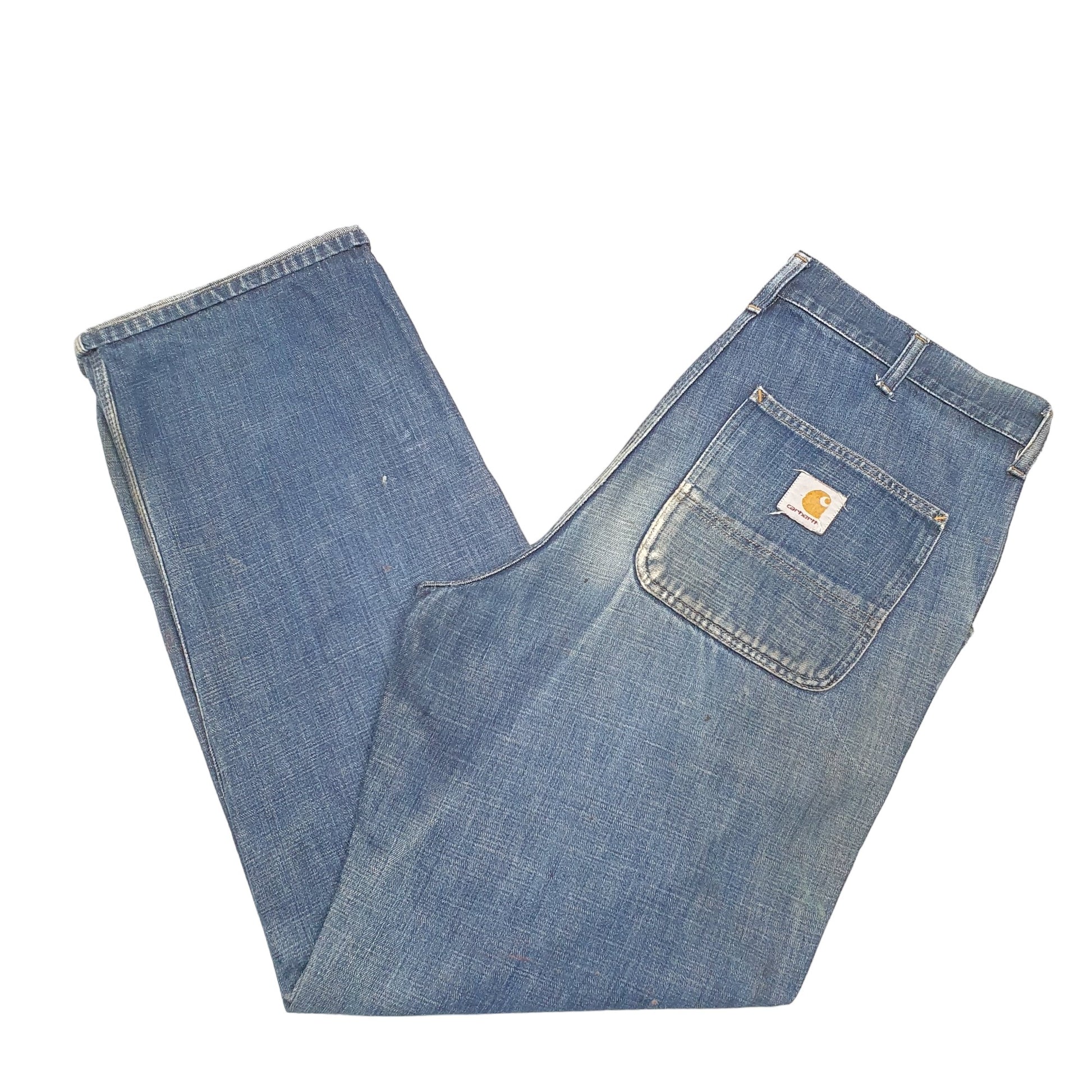 Mens Blue Carhartt Carpenter Casual JeansW38 L34