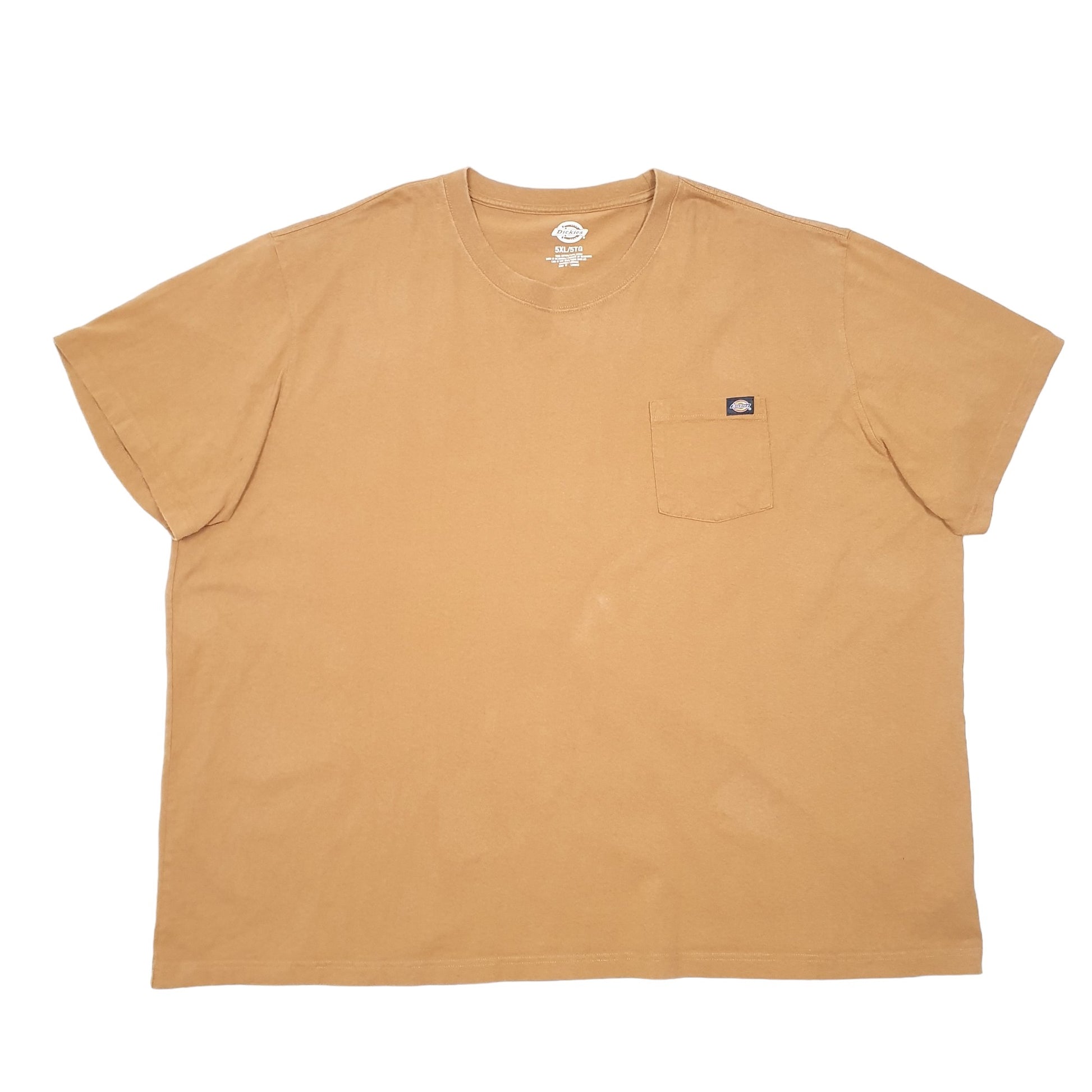 Mens Tan Dickies Pocket Workwear Short Sleeve T Shirt