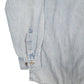 Mens Blue Dickies Workwear Denim Overshirt Long Sleeve Shirt
