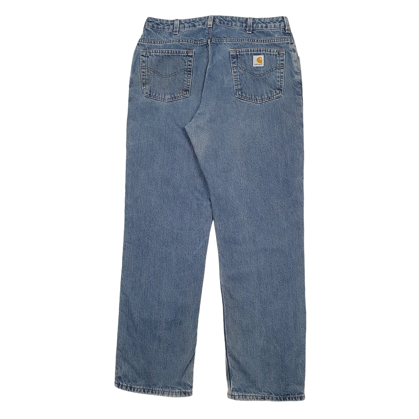 Womens Blue Carhartt WB172 Lined Thermal Winter Casual JeansW34 L32