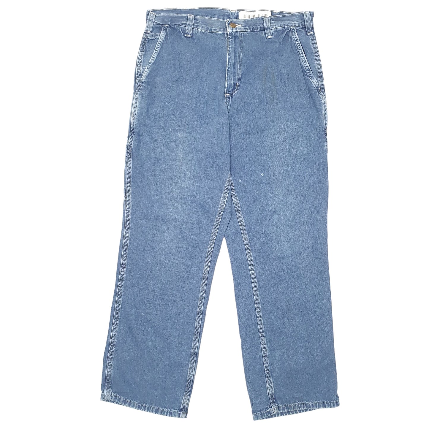 Mens Blue Carhartt Carpenter Dungaree Fit 382-83 JeansW32 L30
