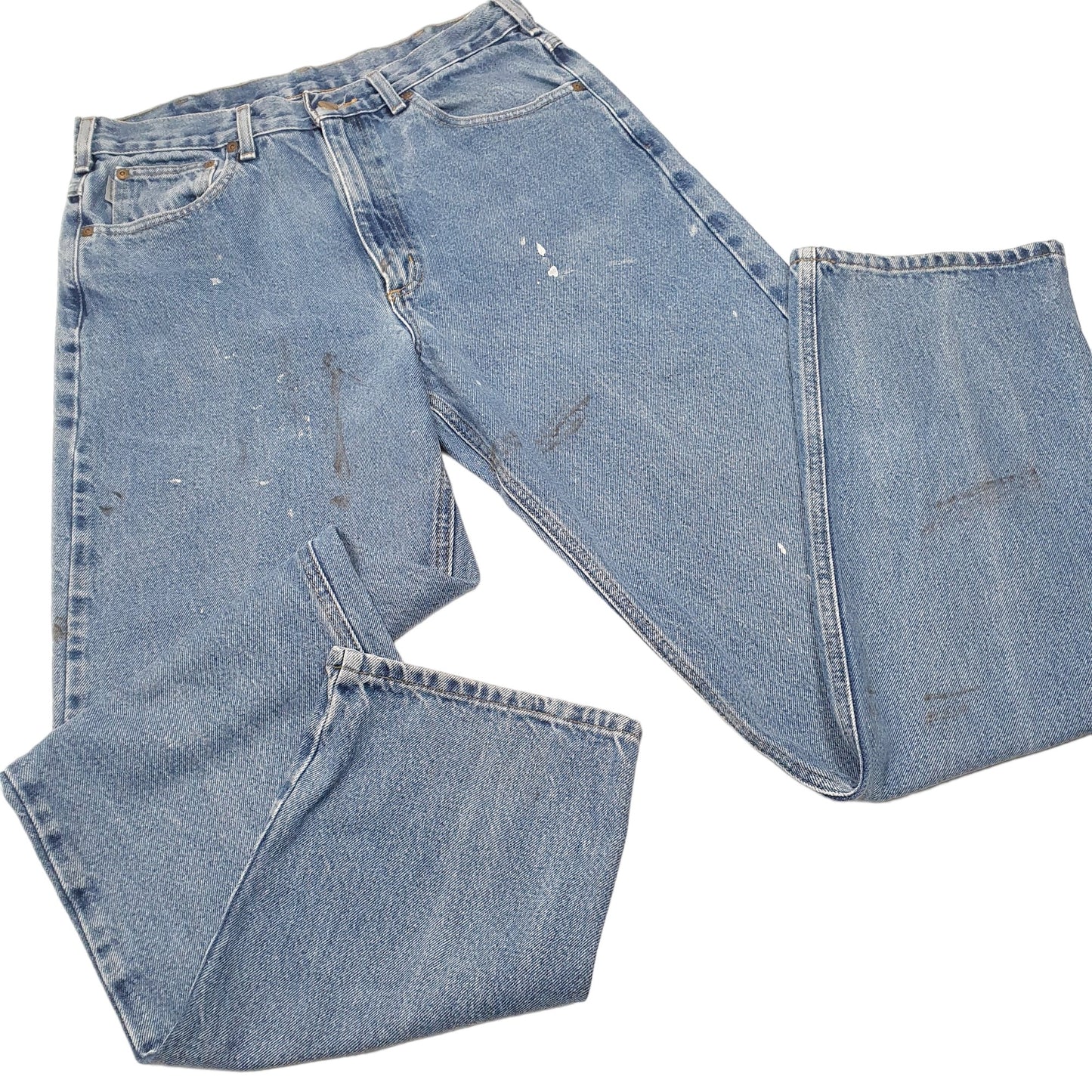 Mens Blue Carhartt Relaxed B160 JeansW33 L36