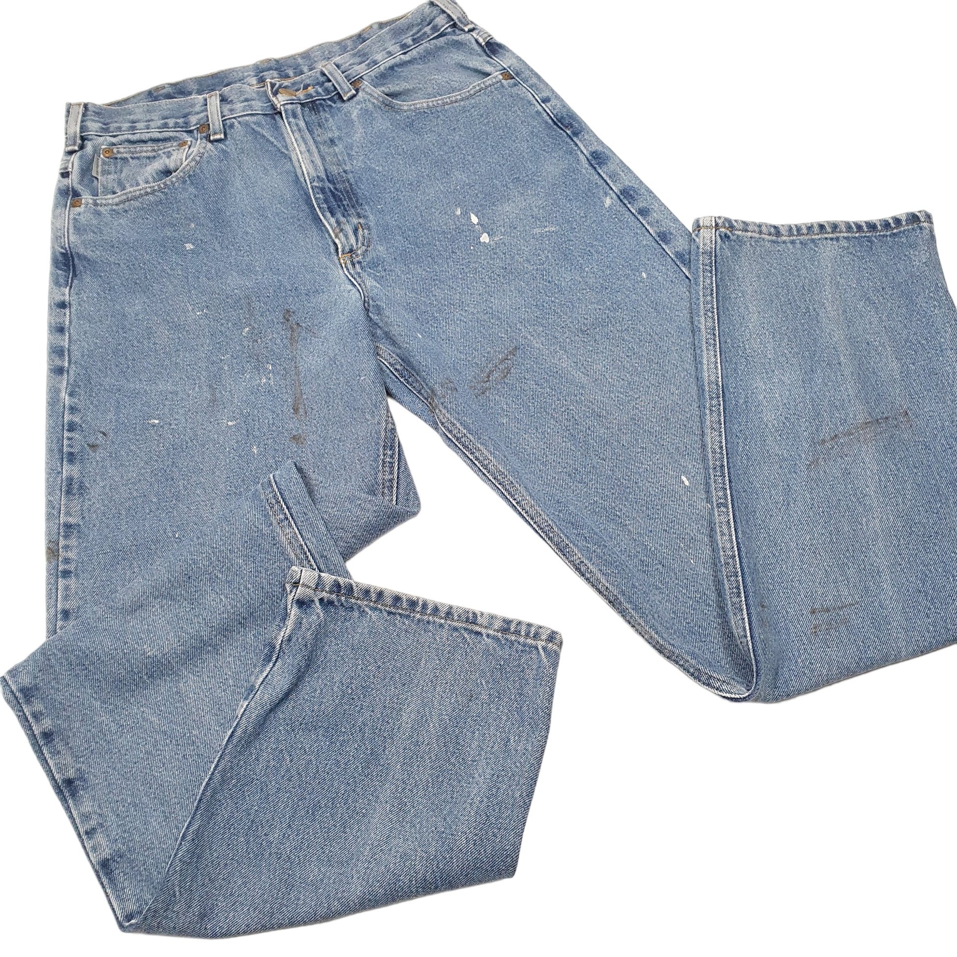 Mens Blue Carhartt Relaxed B160 JeansW33 L36