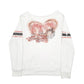 Womens White Harley Davidson Spellout Crewneck Jumper