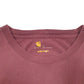 Mens Burgundy Carhartt Pocket Short Sleeve T Shirt