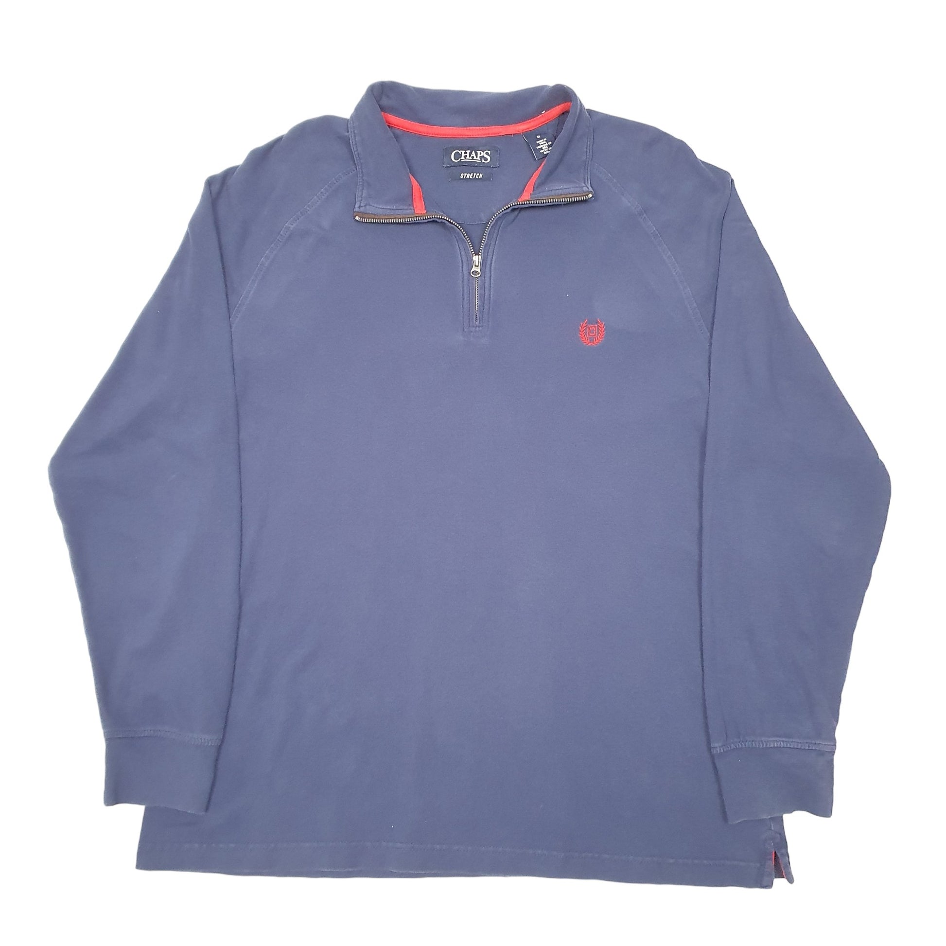 Mens Navy Chaps Lightweight Stretch Quarter Zip Jumper