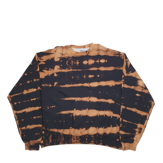 Mens Black Champion Tye Dye Crewneck Jumper