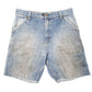 Mens Blue Carhartt Carpenter Cut Offs Denim Shorts