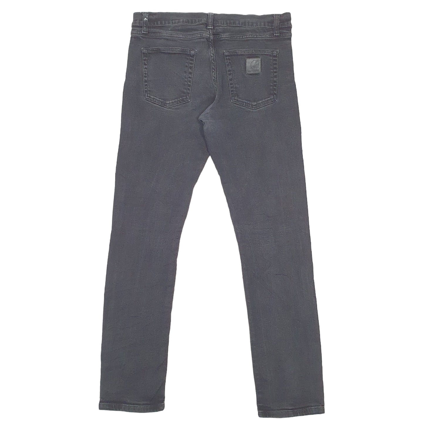 Mens Black Carhartt Rebel Pant WIP Stretch Tapered Casual JeansW34 L32