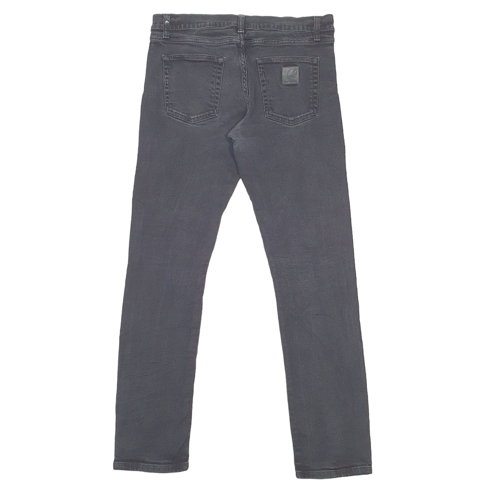 Mens Black Carhartt Rebel Pant WIP Stretch Tapered Casual JeansW34 L32