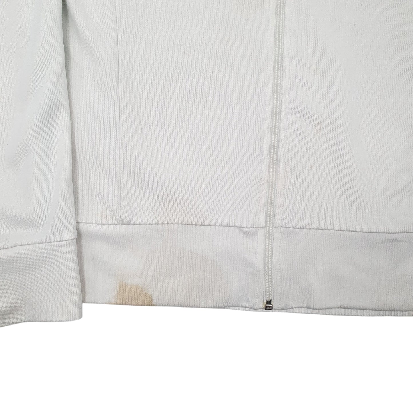 Mens White Adidas Originals  Full Zip Jumper