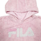 Womens Pink Fila Spellout Hoodie Jumper