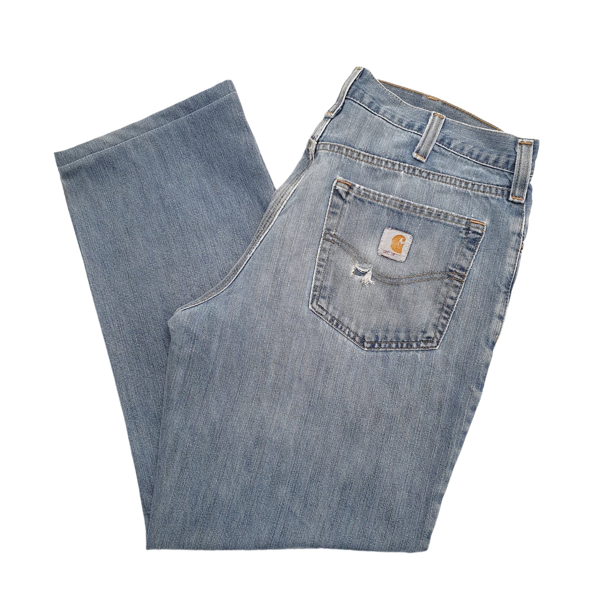 Mens Blue Carhartt Carpenter Relaxed JeansW36 L30