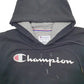 Mens Black Champion Spellout Hoodie Jumper