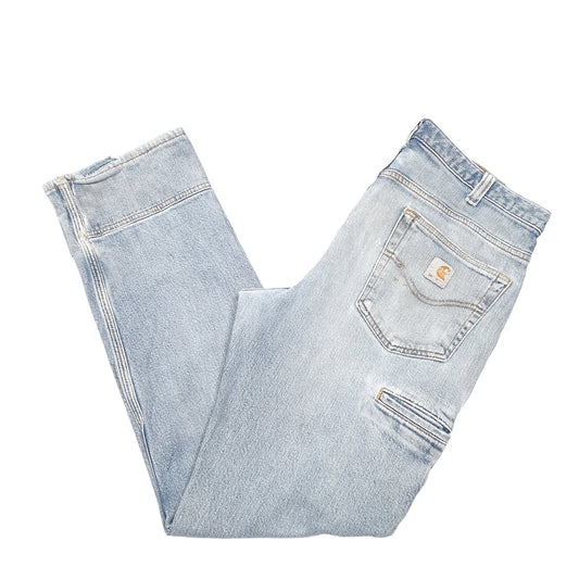 Mens Blue Carhartt Carpenter Relaxed Casual JeansW34 L32