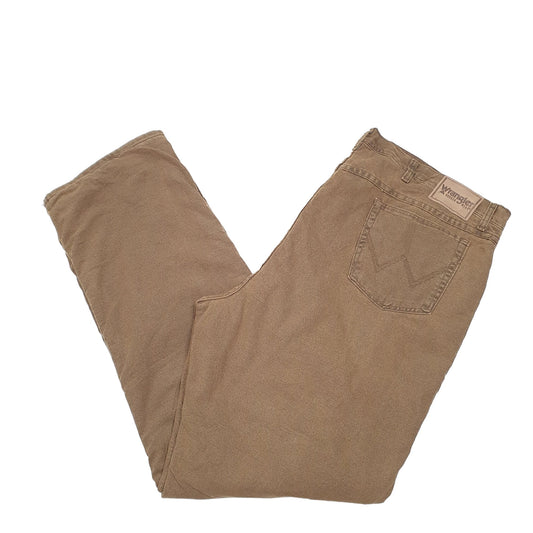 Mens Brown Wrangler Polyester Lined Insulated Carpenter Trousers